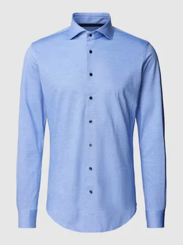 Profuomo Business-Hemd mit Knopfleiste Modell 'CUTAWAY' in Bleu