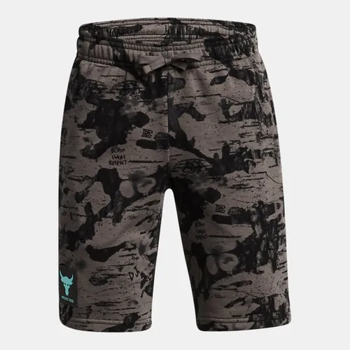 Project Rock Terry Shorts mit Print für Jungen Fresh Clay / Radial Turquoise YLG (149 - 160 cm)