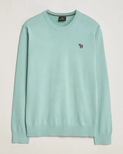 PS Paul Smith Zebra Cotton Knitted Sweater Mint Green