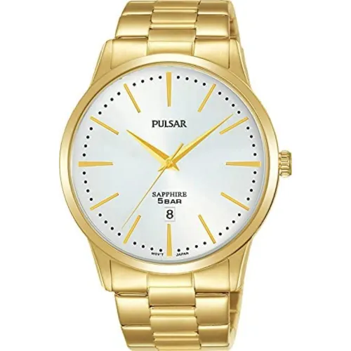 PULSAR Herren Analog Quarz Uhr mit Metall Armband PG8348X1