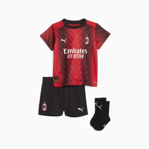 PUMA AC Milan 23/24 Heimtrikot Baby-Kit, Rot/Schwarz, Größe: 62, Kleidung
