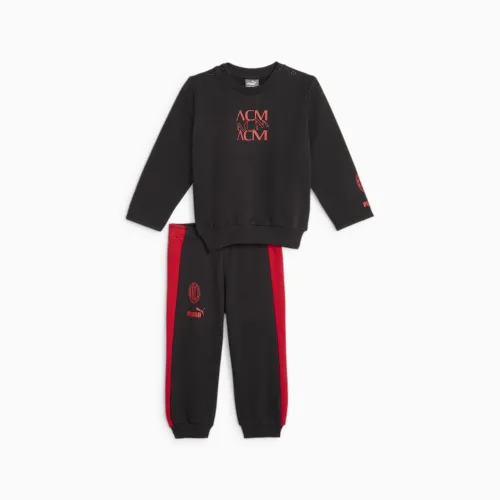 PUMA AC Milan FtblCore Trainingsanzug Kleinkinder, Schwarz/Rot, Größe: 62, Kleidung