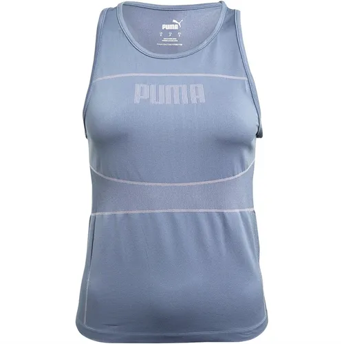 Puma Damen Form Drycell Seamless Performance Sporttops Blau