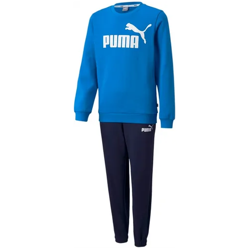 Puma ESS Logo Sweat Suit FL B Jungen blau