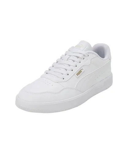 PUMA Herren Court Ultra LITE Sneaker White White Gold37.5 EU