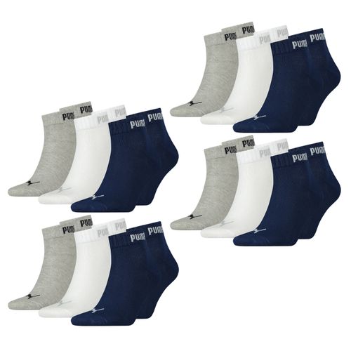 PUMA Herren Damen Unisex Quarter Clyde Sport Socken Baumwolle - 6er 9er 12er Multipack