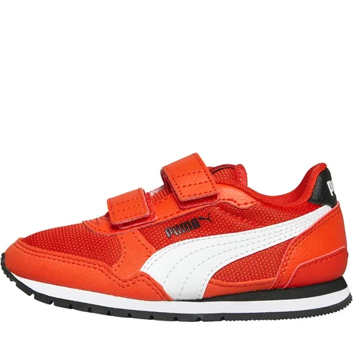 Puma Jungen St Runner V3 Mesh Velcro Sneaker Orange
