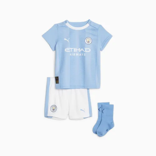PUMA Manchester City F.C. Home Set Baby Für Kinder, Blau/Weiß, Größe: 62, Kleidung