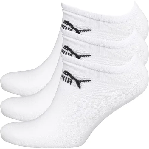 Puma Mens 3 Pack Quarter Socks Weiß