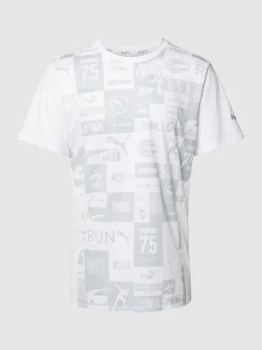 PUMA PERFORMANCE T-Shirt mit Front-Print in Weiss
