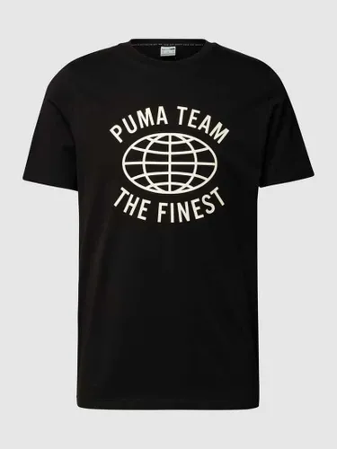 PUMA PERFORMANCE T-Shirt mit Label-Print in Black