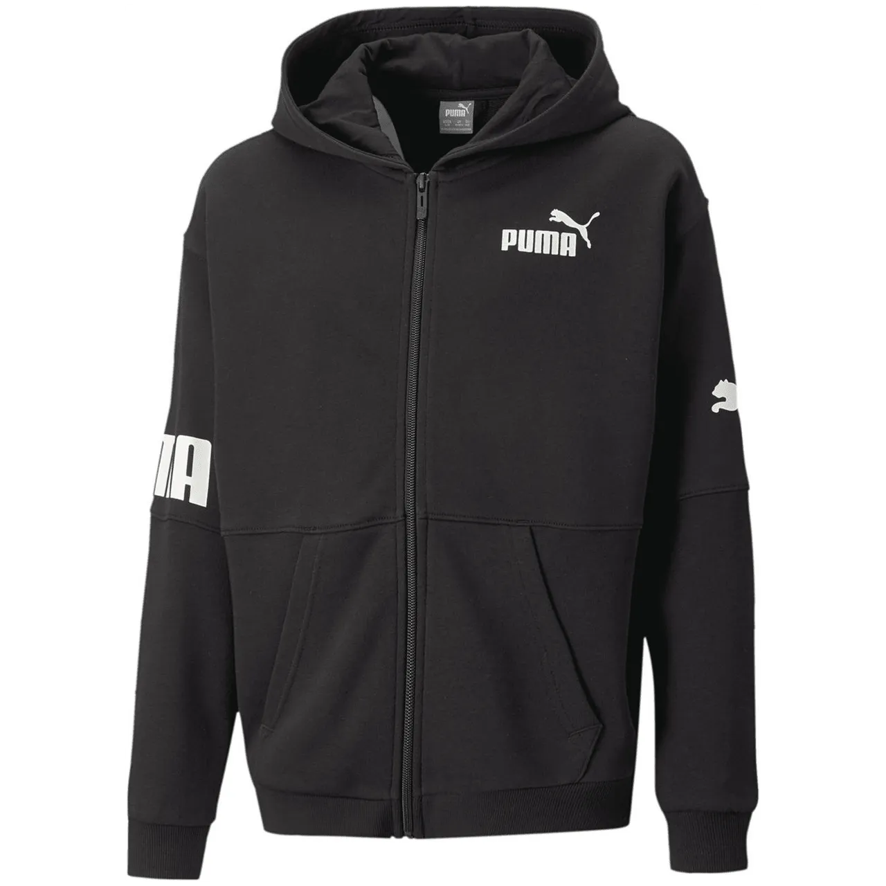 Puma Power Fz-hoodie TR Jungen schwarz