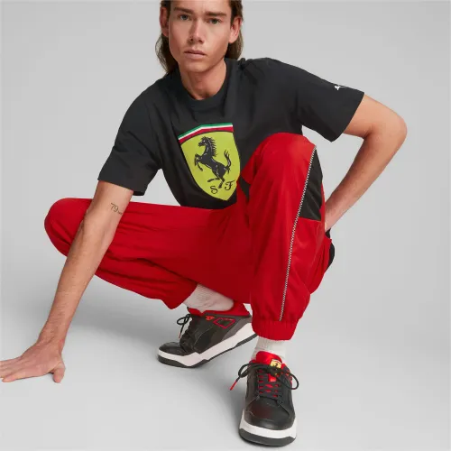 PUMA Scuderia Ferrari Big Shield T-Shirt Herren, Schwarz, Größe: XXL, Kleidung