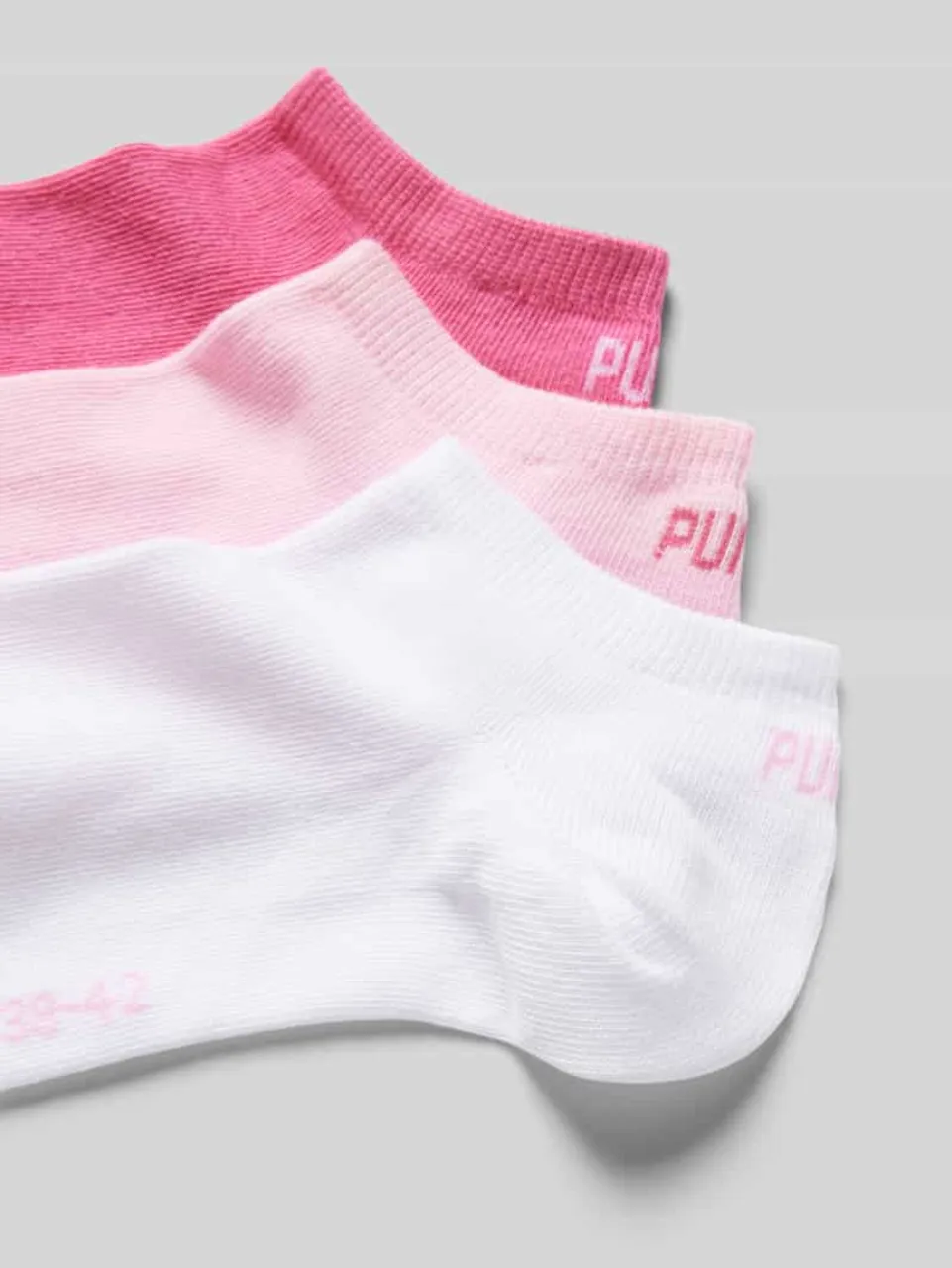 Puma Sneakersocken mit Label-Details im 3er-Pack in Rosa