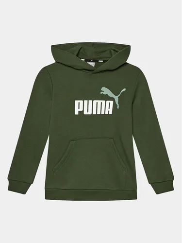 Puma Sweatshirt Ess+ 2 Col Big Logo 586987 Grün Regular Fit