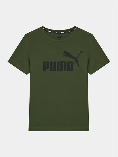 Puma T-Shirt Ess Logo 586960 Grün Regular Fit