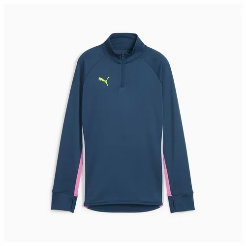 PUMA Trainingsshirt IndividualBlaze 1/4 Reißverschluss - Navy/Electric Lime/Pink Damen