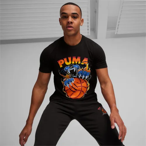 PUMA TSA Basketball-T-Shirt Herren, Schwarz, Größe: S, Kleidung