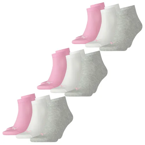Puma Unisex Herren Damen Quarter Socken PLAIN - 6er 9er 12er Multipack
