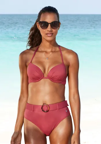 Push-Up-Bikini-Top S.OLIVER "Rome" Gr. 34, Cup C, rot (rostrot) Damen Bikini-Oberteile Ocean Blue