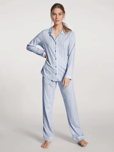 Pyjama CALIDA "Sweet Dreams" Gr. S (40/42), blau (peacoat blue) Damen Homewear-Sets Pyjamas