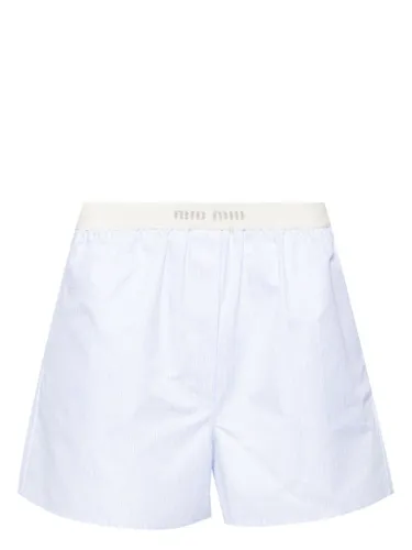 Pyjama-Shorts mit Logo-Bund