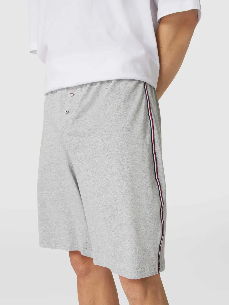 Pyjama-Shorts mit Logo-Stitching