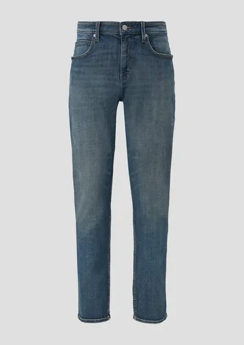 QS Stoffhose Jeans Shawn / Regular Fit / Mid Rise / Tapered Leg Waschung, Destroyes