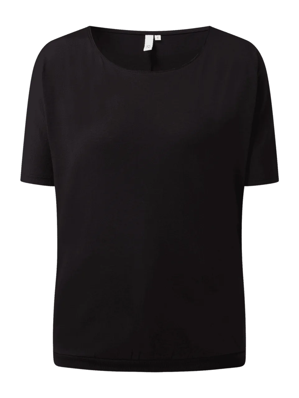 QS T-Shirt mit Logo in Black