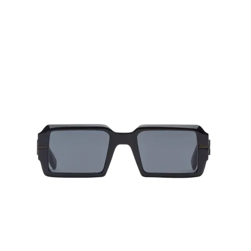 Quadratische Acetat-Sonnenbrille mit Grauen Gläsern Fendi