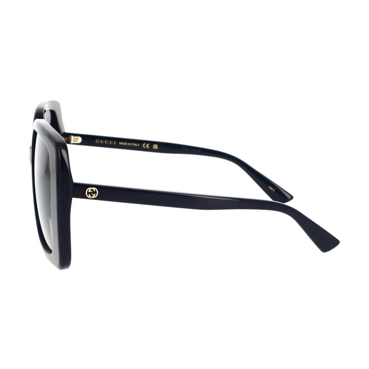 Quadratische Oversized-Sonnenbrille mit Metall-GG-Logo Gucci