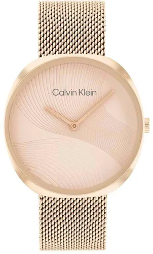 Quarzuhr CALVIN KLEIN "SCULPTURAL, 25200247" Armbanduhren rosegold (roségoldfarben) Damen Quarzuhren