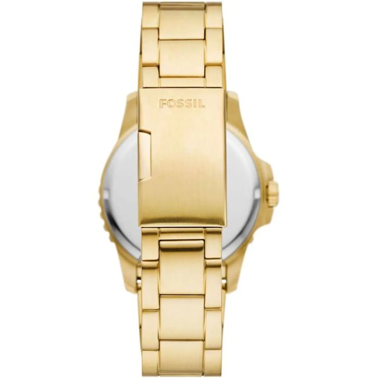 Quarzuhr FOSSIL "FOSSIL BLUE DIVE, FS6035" Armbanduhren goldfarben Herren Quarzuhren Armbanduhr, Herrenuhr, Datum, analog