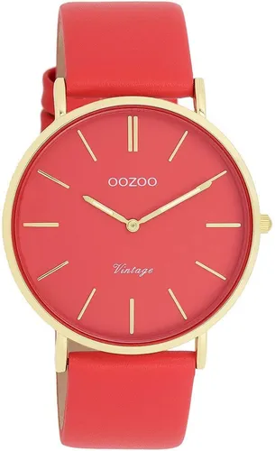 Quarzuhr OOZOO "C20325" Armbanduhren rot Damen Quarzuhren