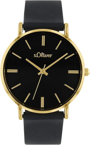 Quarzuhr S.OLIVER Armbanduhren schwarz Damen Quarzuhren Armbanduhr, Damenuhr, Mineralglas, analog