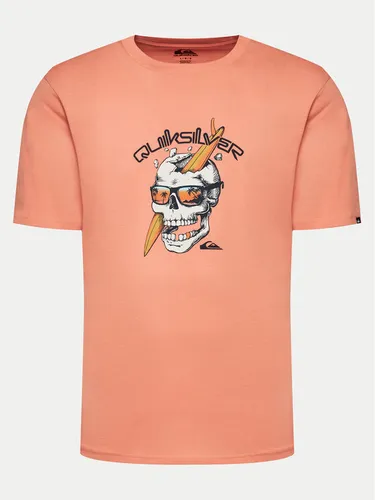 Quiksilver T-Shirt One Last Surf EQYZT07674 Orange Regular Fit