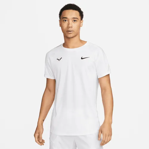 Rafa Challenger Nike Dri-FIT Kurzarm-Tennisoberteil für Herren - Weiß