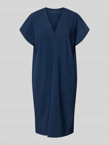 Raffaello Rossi Knielanges Kleid mit V-Ausschnitt Modell 'JOYCE' in Dunkelblau