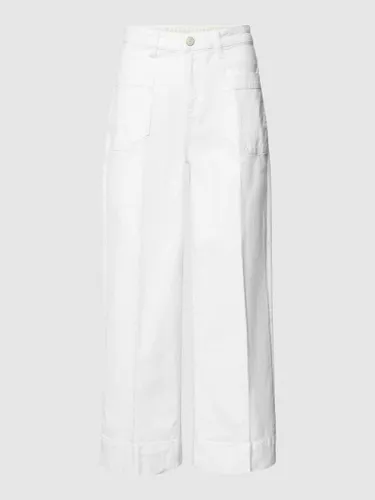 Raffaello Rossi Wide Leg Jeans mit Bügelfalten Modell 'MIRU' in Offwhite