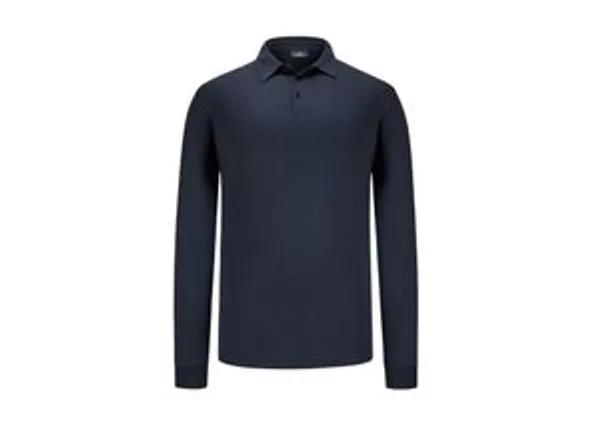 Ragman Langarm-Poloshirt aus softer Pima-Baumwolle