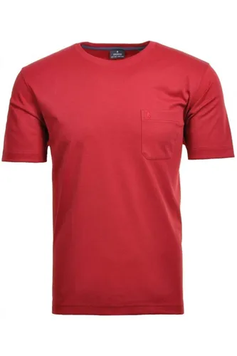 RAGMAN Softknit Regular Fit T-Shirt Rundhals erdbeere, Einfarbig