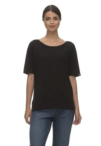 Ragwear T-Shirt Ragwear Damen T-Shirt RAWEL ORGANIC 2311-10059 Black Schwarz 1010