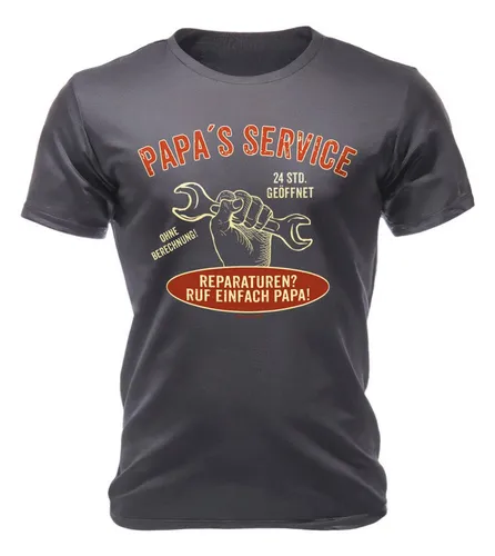 RAHMENLOS® T-Shirt als Geschenk für Väter: Papa's Service 24 Std. geöffnet