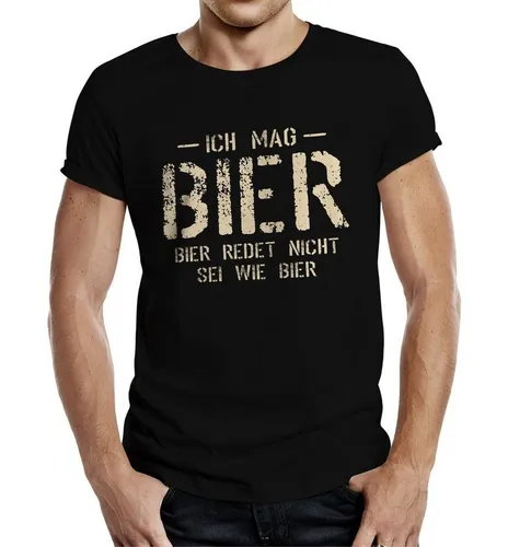 RAHMENLOS® T-Shirt Das Party Geschenk für Männer: Ich mag Bier...