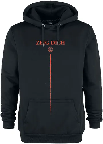Rammstein Zeig Dich Logo Kapuzenpullover schwarz in M