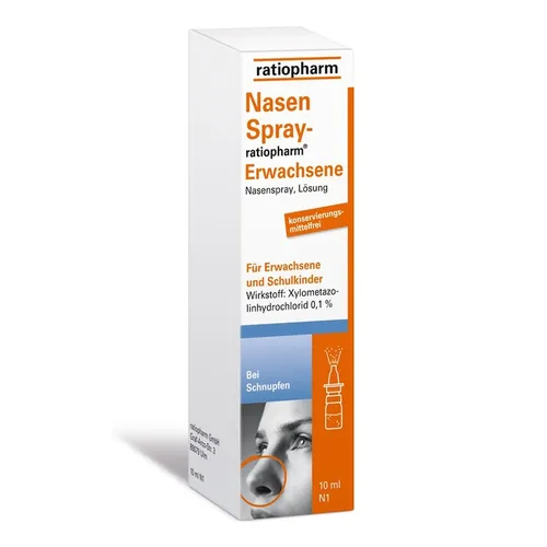 ratiopharm - NASENSPRAY- Erwachsene und Schulkinder konservierungsmittelfrei Schnupfen & Nasennebenhöhlen 10 ml