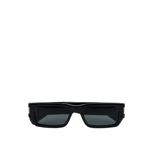 Rechteckige Acetat-Sonnenbrille mit Metall-Detail Saint Laurent