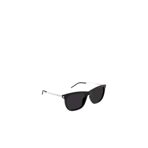 Rechteckige Metall-Sonnenbrille mit UVA/UVB-Schutz Saint Laurent