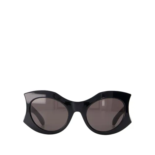 Rechteckige schwarze Sonnenbrille Balenciaga