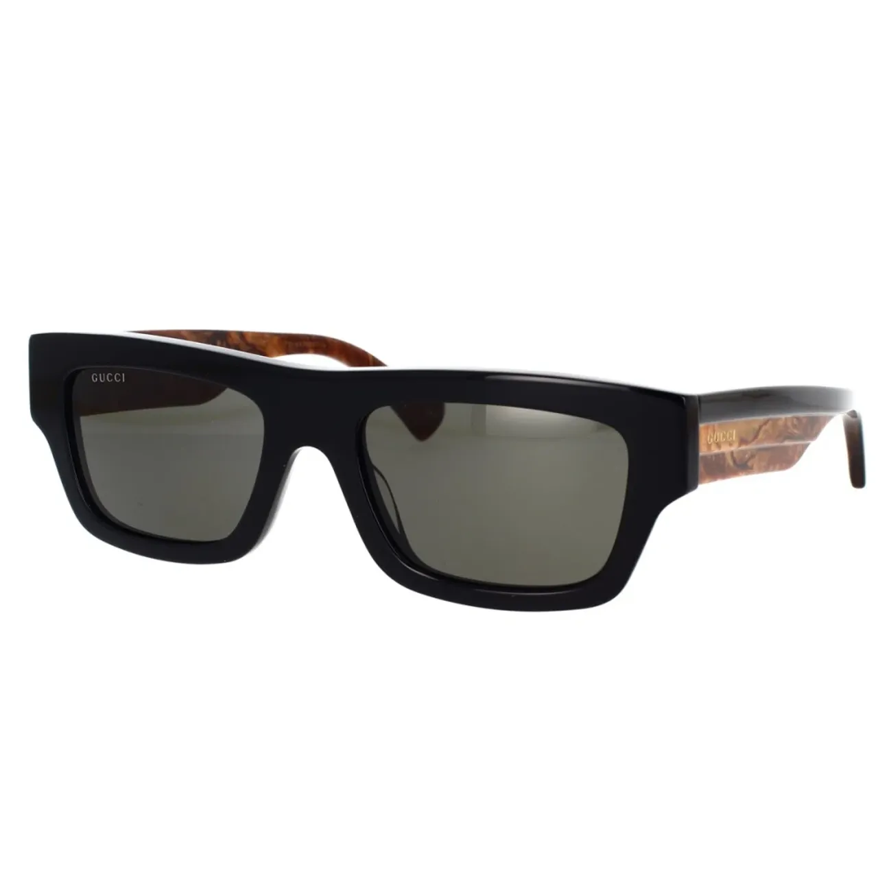 Rechteckige Sonnenbrille mit gewagtem Acetatrand und eleganten GG-Logo-Bügeln Gucci